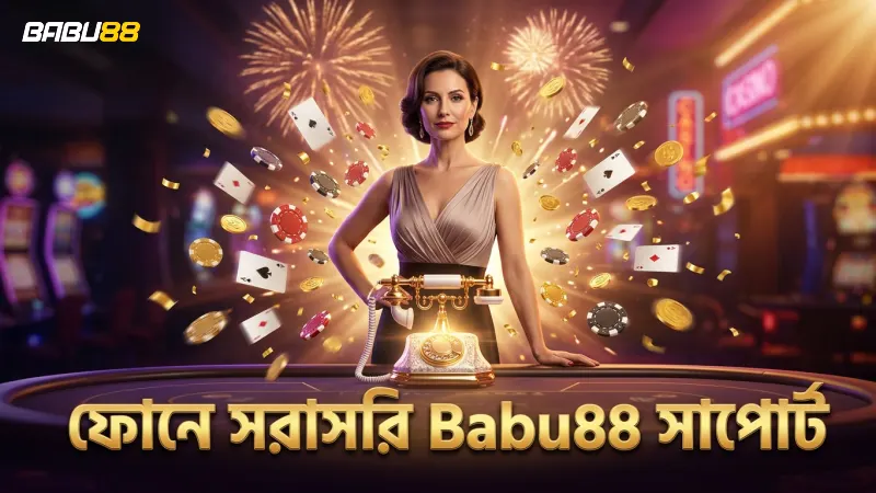 ফোন কলের মাধ্যমে সরাসরি Babu88 সাপোর্ট পেতে পারেন