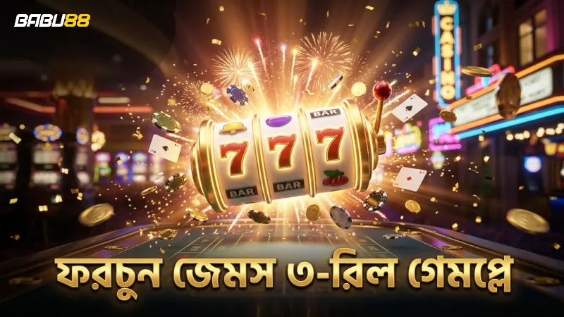 ৩-রিল মাল্টিপ্লায়ার ফরচুন জেমসের বাস্তব গেমপ্লে তথ্য